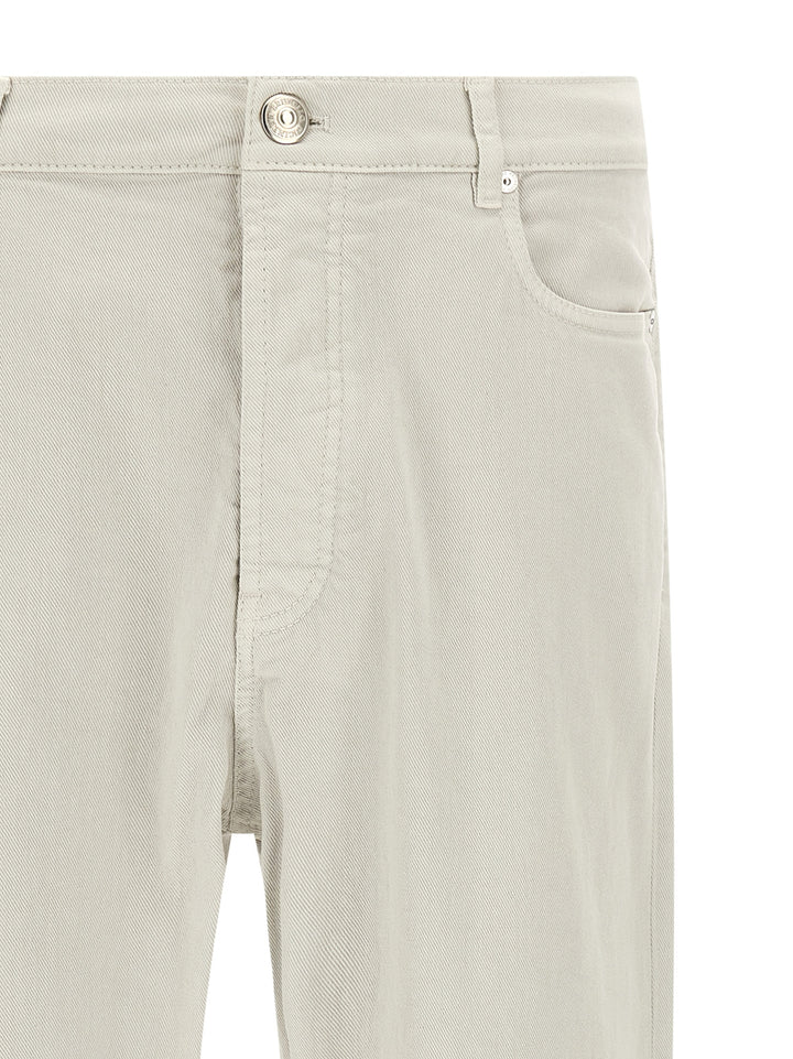 Brunello Cucinelli Garment-Dyed Denim Jeans - Gray | fd35b4072fea8426aaea9021c3edc84a52122f2a