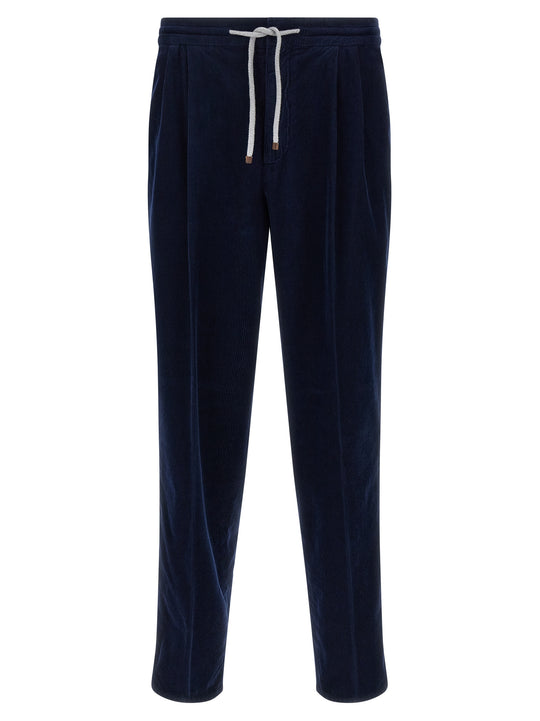 Corduroy Trousers Pants Blue