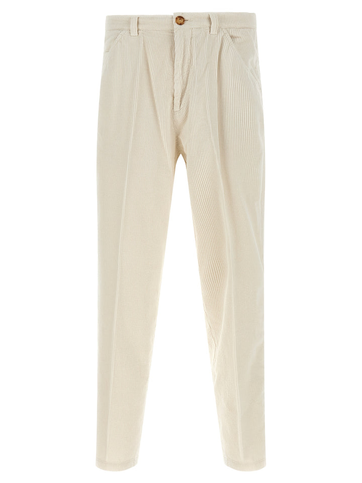 Brunello Cucinelli Corduroy Pants - White | d451f1f74f2103a332b527be6f3929d6c48083ac