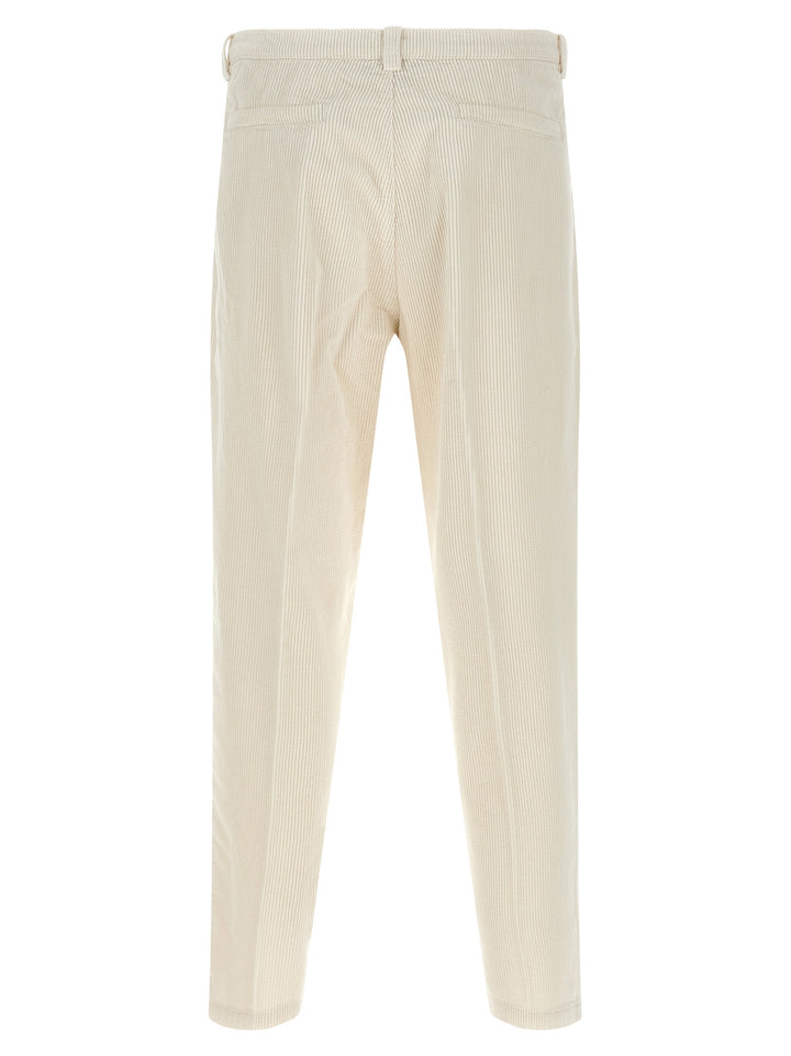 Brunello Cucinelli Corduroy Pants - White | defc1704a1c0a5c275aafe3f0d33d39accc87847