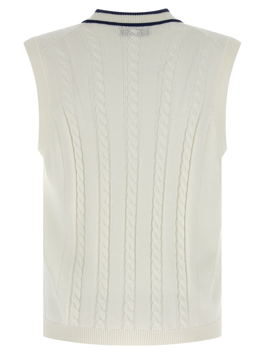 Brunello Cucinelli Cotton Braided Vest Gilet - White | 55f351ad4cee706f26210ba36338a486a5ee2f05