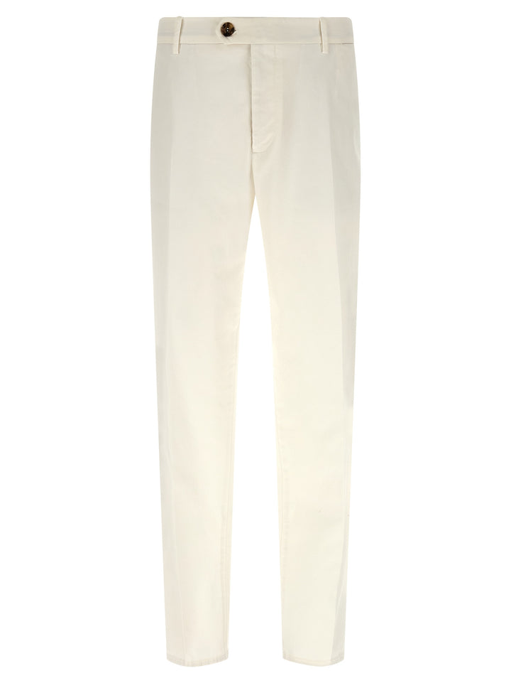 Brunello Cucinelli American Pima Cotton Pants - White | 9dc2b6ca66510ea3f83beaa680627c4aafcab7b6