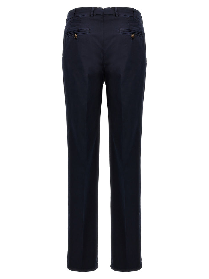 Brunello Cucinelli Flat Front Pants - Blue | 437f2ba977c4fd00bcf0f644082dc920e7263701