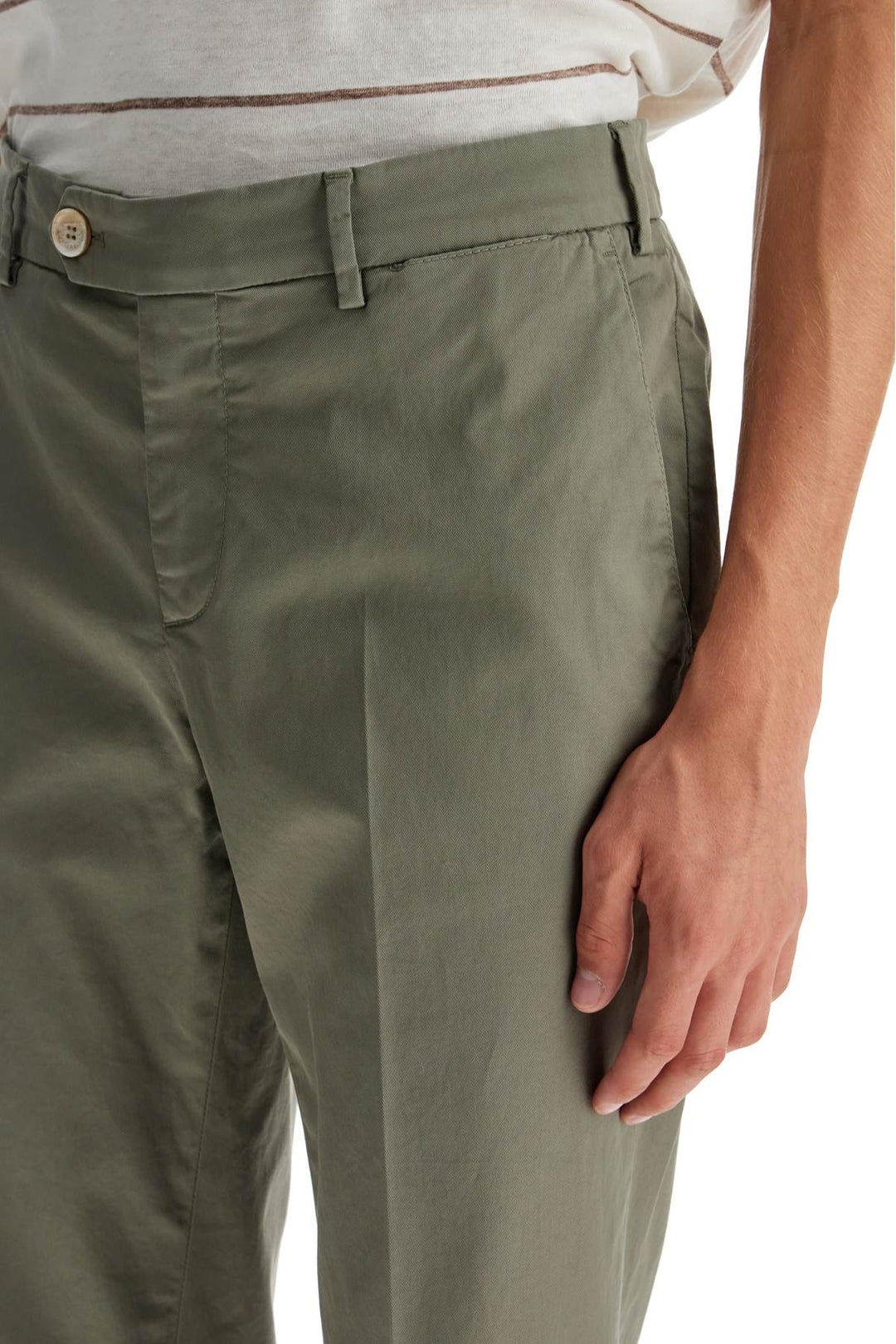 Pantaloni In Gabardine Italian Fit