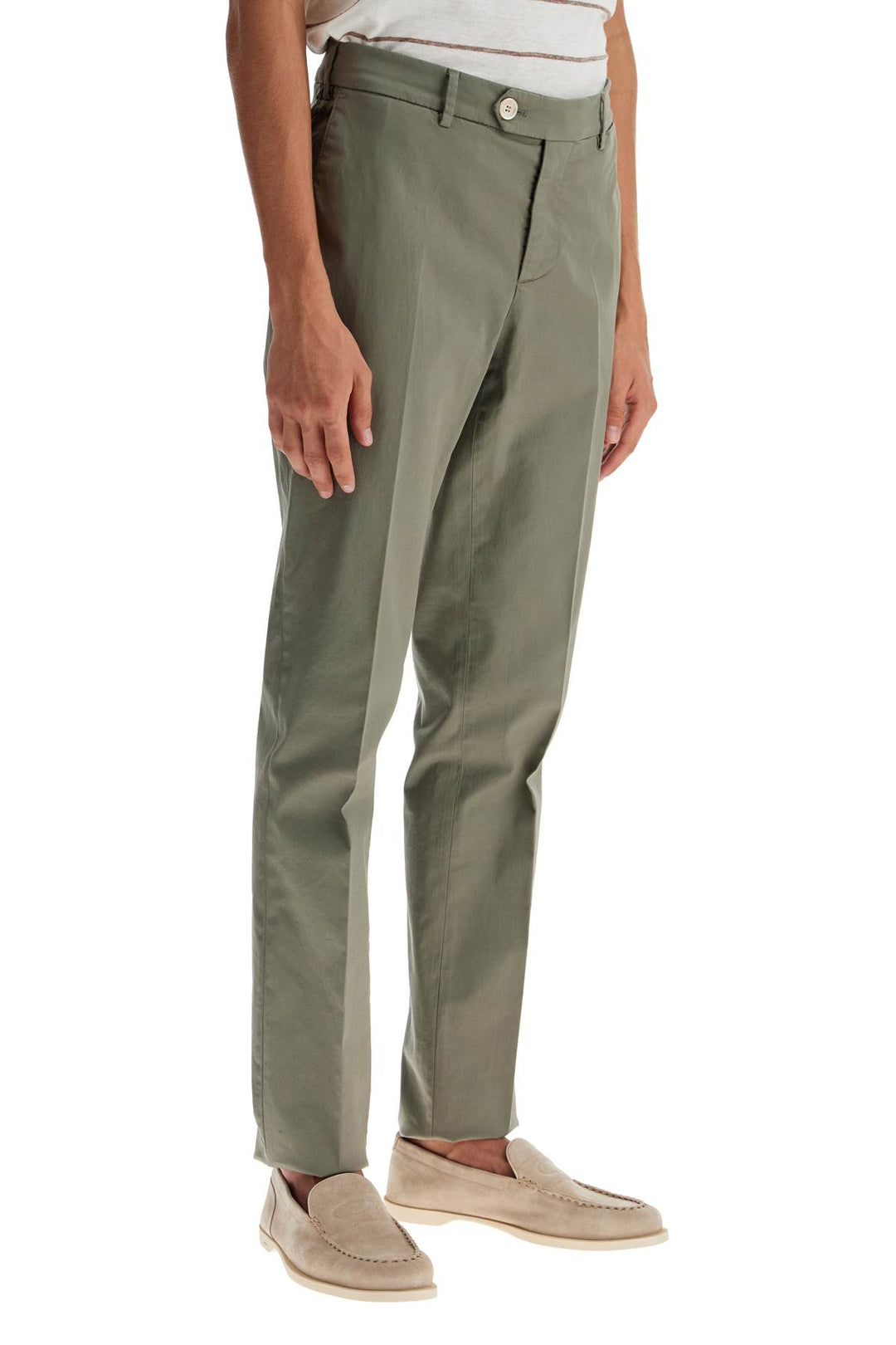 Pantaloni In Gabardine Italian Fit