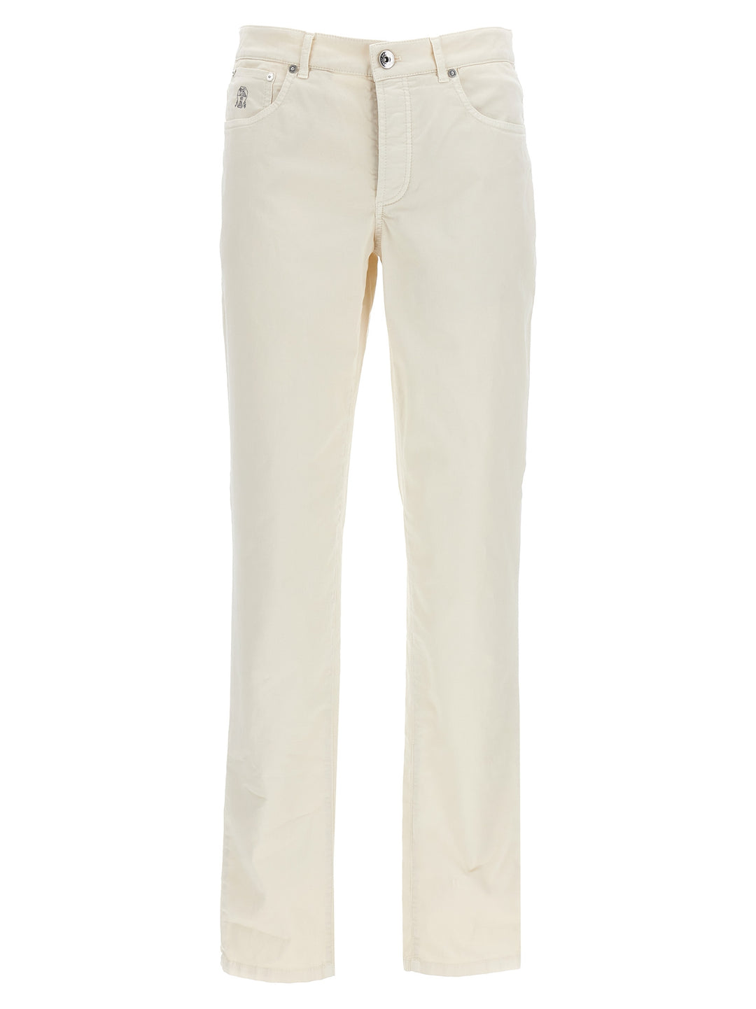 Embroidery Logo Pants Beige