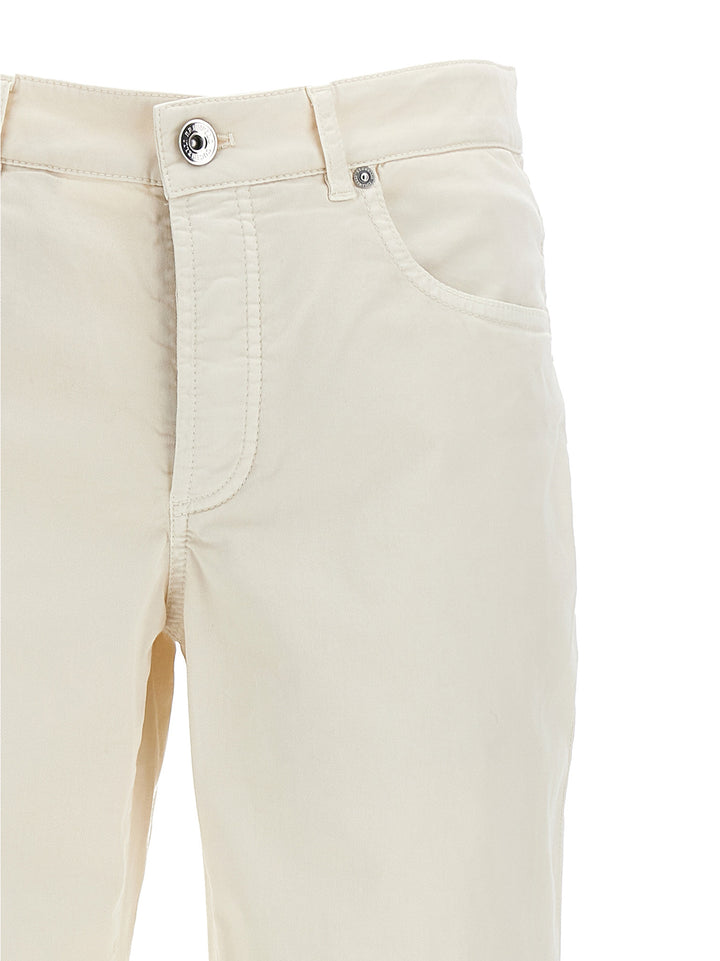 Embroidery Logo Pants Beige