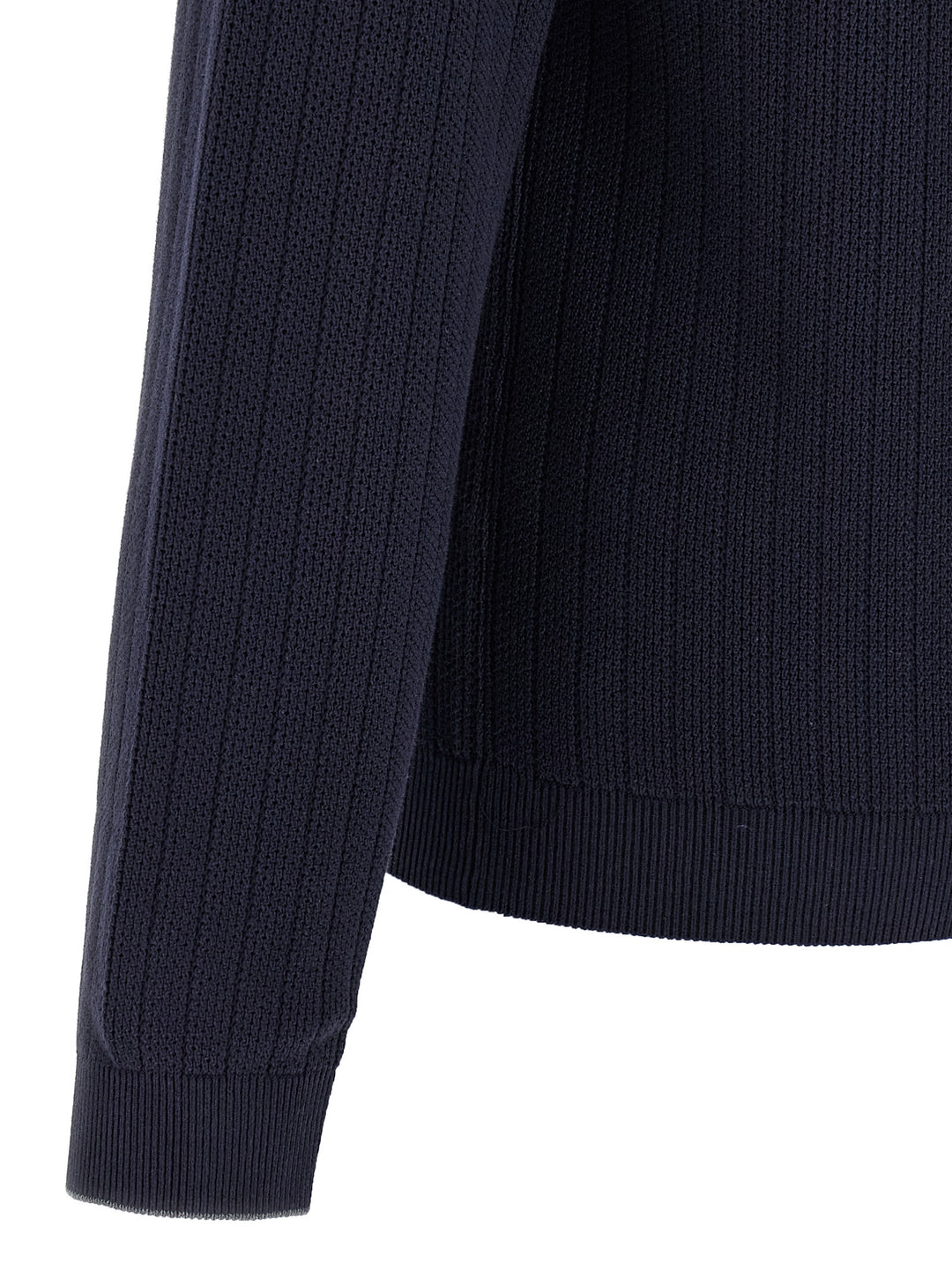 Brunello Cucinelli Crochet  Shirt Polo - Blue | 77add2e7ed13f4ff04c26f1345c11edb65b86116