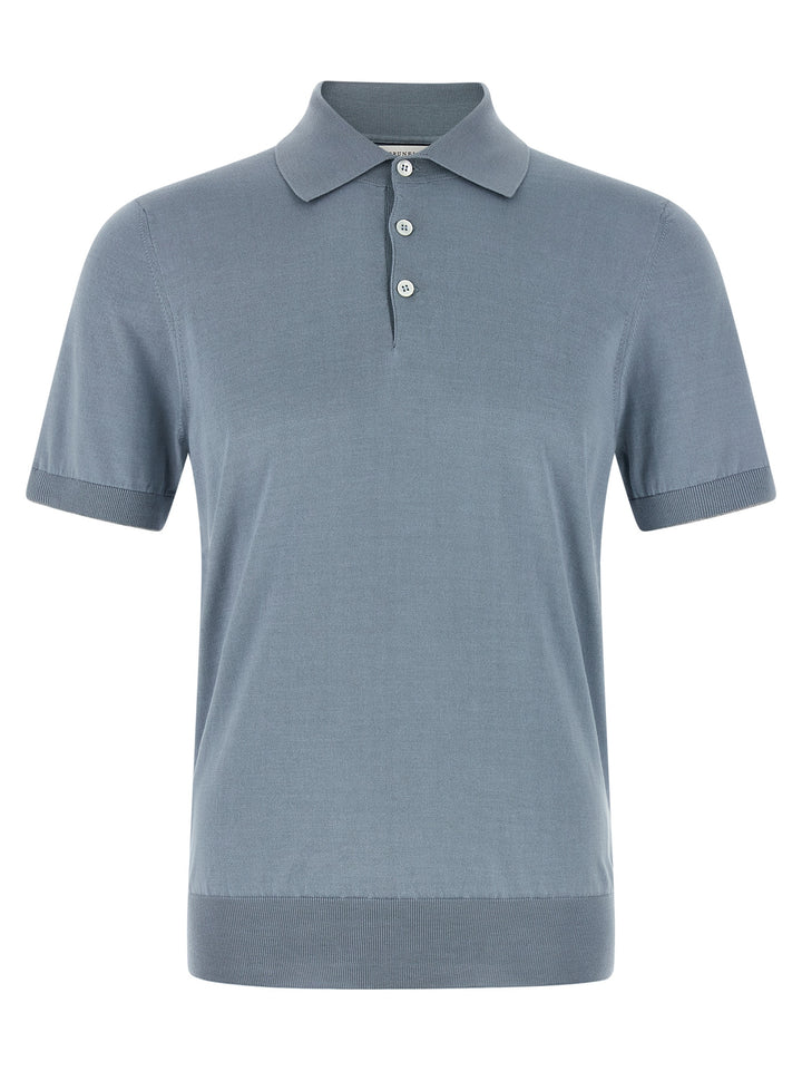 Brunello Cucinelli Cotton  Shirt Polo - Light Blue | 85d51ddd9cede2a28801d34325f846d867450522