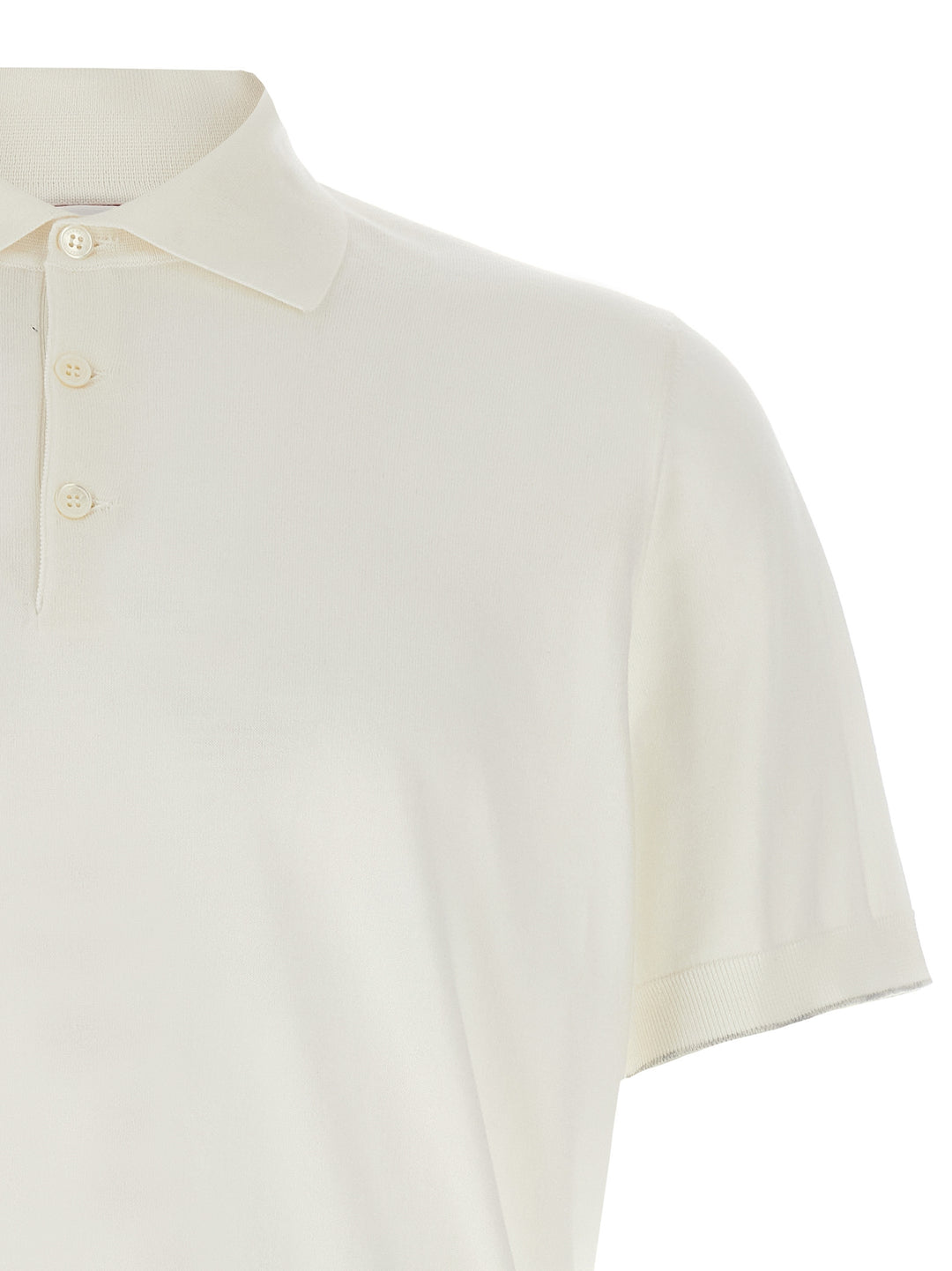 Brunello Cucinelli Stretch Cotton  Shirt Polo - White | ef2e5ada083f7625637730a5e5e13d4c97e0e6b9