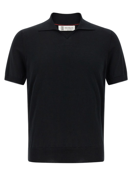Cotton Shirt Polo Black