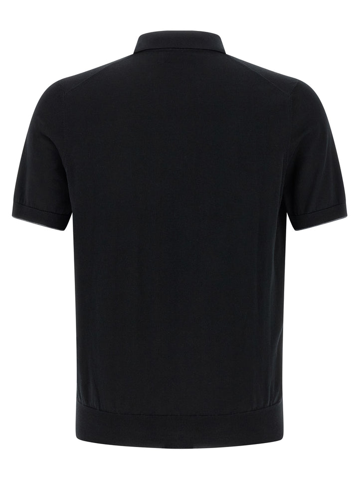 Brunello Cucinelli Cotton  Shirt Polo - Black | e1cb1e30411487a843f3b5a2ef1795ee3e06ba51