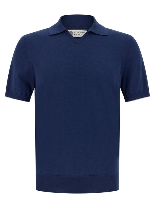 Cotton Shirt Polo Blue