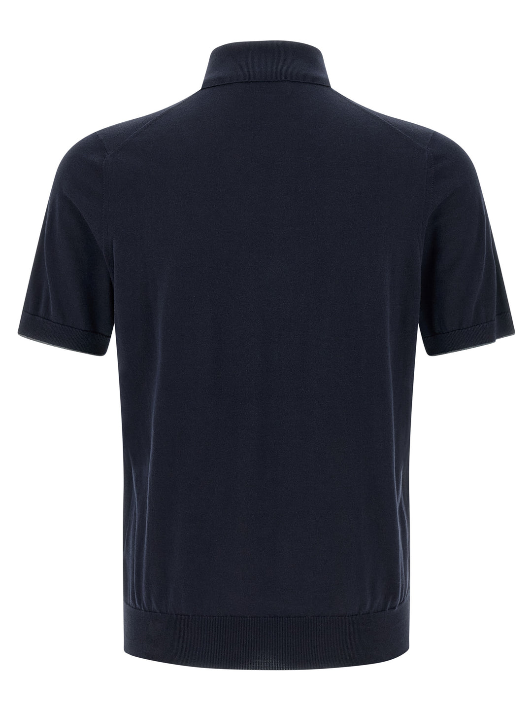 Brunello Cucinelli Logo Embroidery  Shirt Polo - Blue | 4a2b24ef7fd555802c2ef5d4fb5fb9034fde72c8