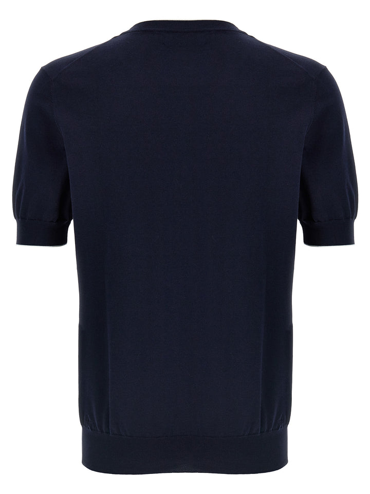 Knitted T-Shirt Blue