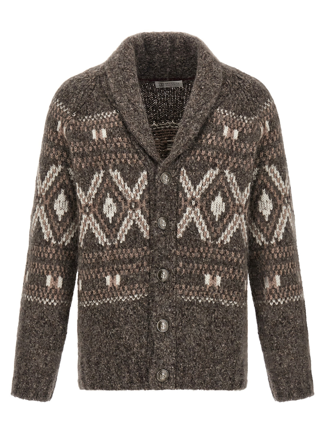 Brunello Cucinelli Geometric Jacquard Sweaters and Cardigans - Multicolor | 655844402154d1045f459ad8247dabfc5afe08d4