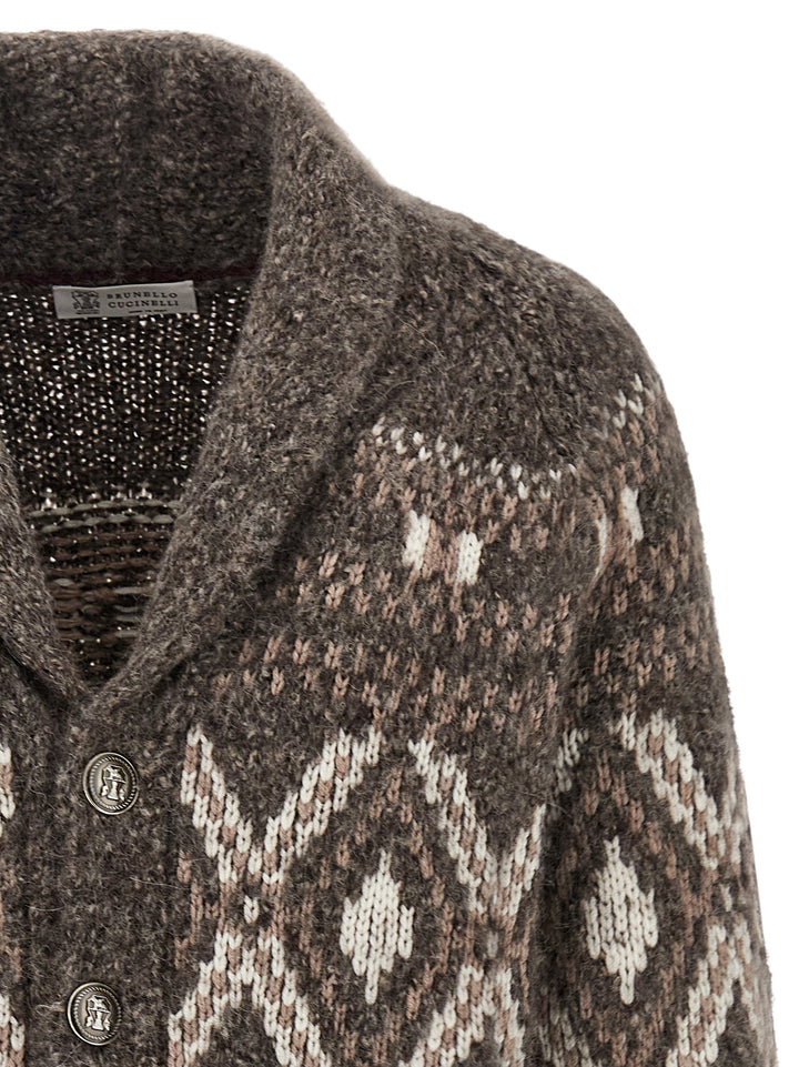 Brunello Cucinelli Geometric Jacquard Sweaters and Cardigans - Multicolor | 2617816a15e187987a531cedc645f4323393508c
