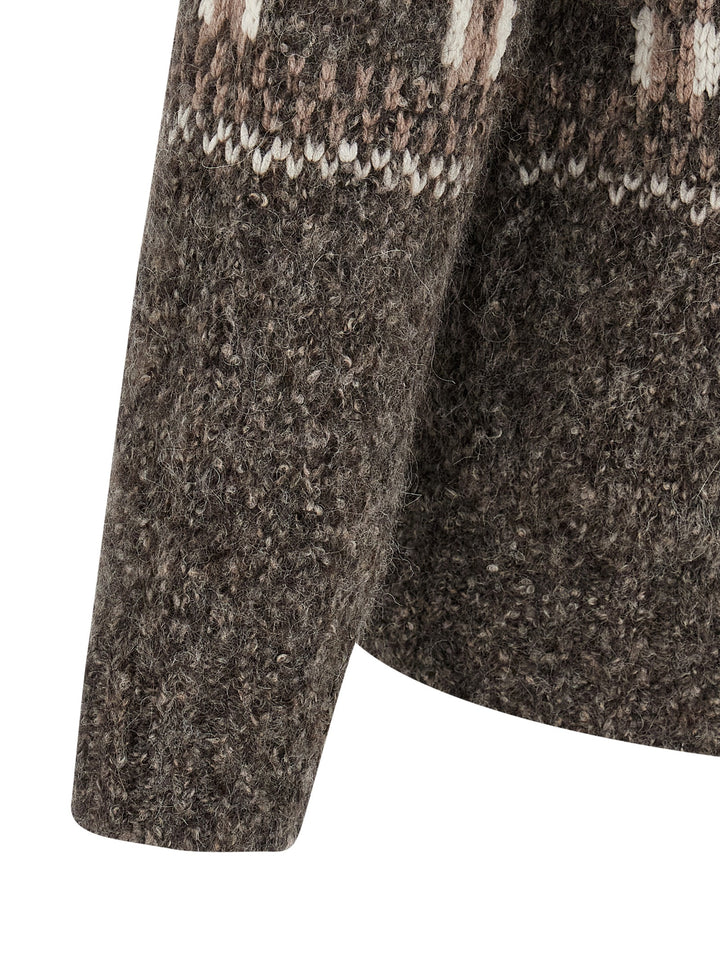 Brunello Cucinelli Geometric Jacquard Sweaters and Cardigans - Multicolor | 66982b8b514467edfe6f6ac6b26190dcb25682ca