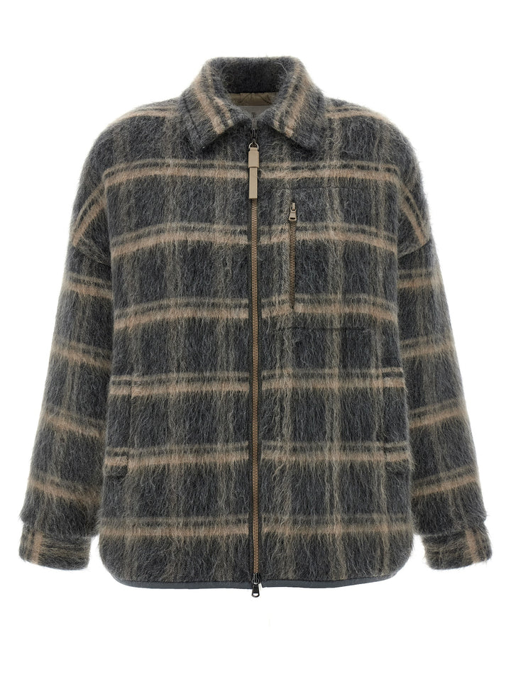 Brunello Cucinelli Padded Mohair Jacket Puffer Jackets - Gray | cdf5b9dbd86c02dbbe127be4f2ac2f9d35c5a416