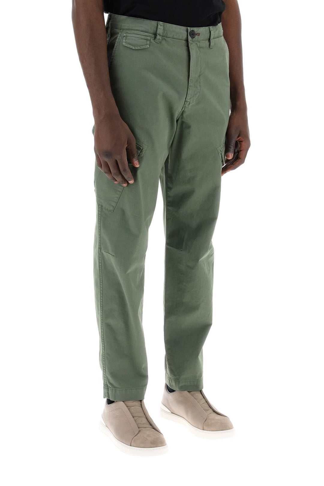 Pantaloni Cargo In Cotone Stretch