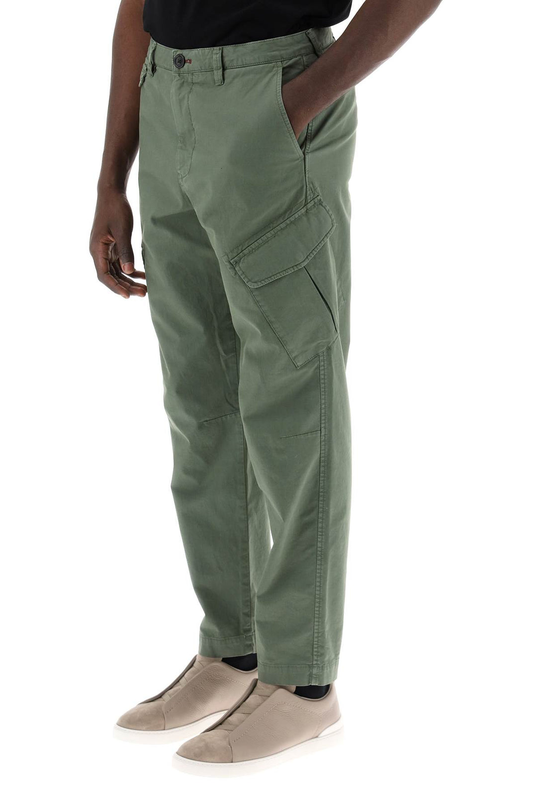 Pantaloni Cargo In Cotone Stretch