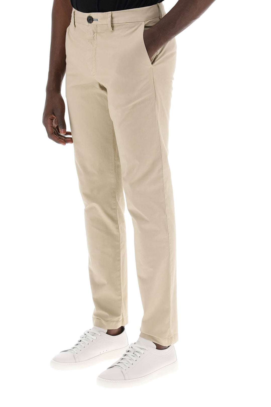 Pantaloni Chino In Cotone Stretch