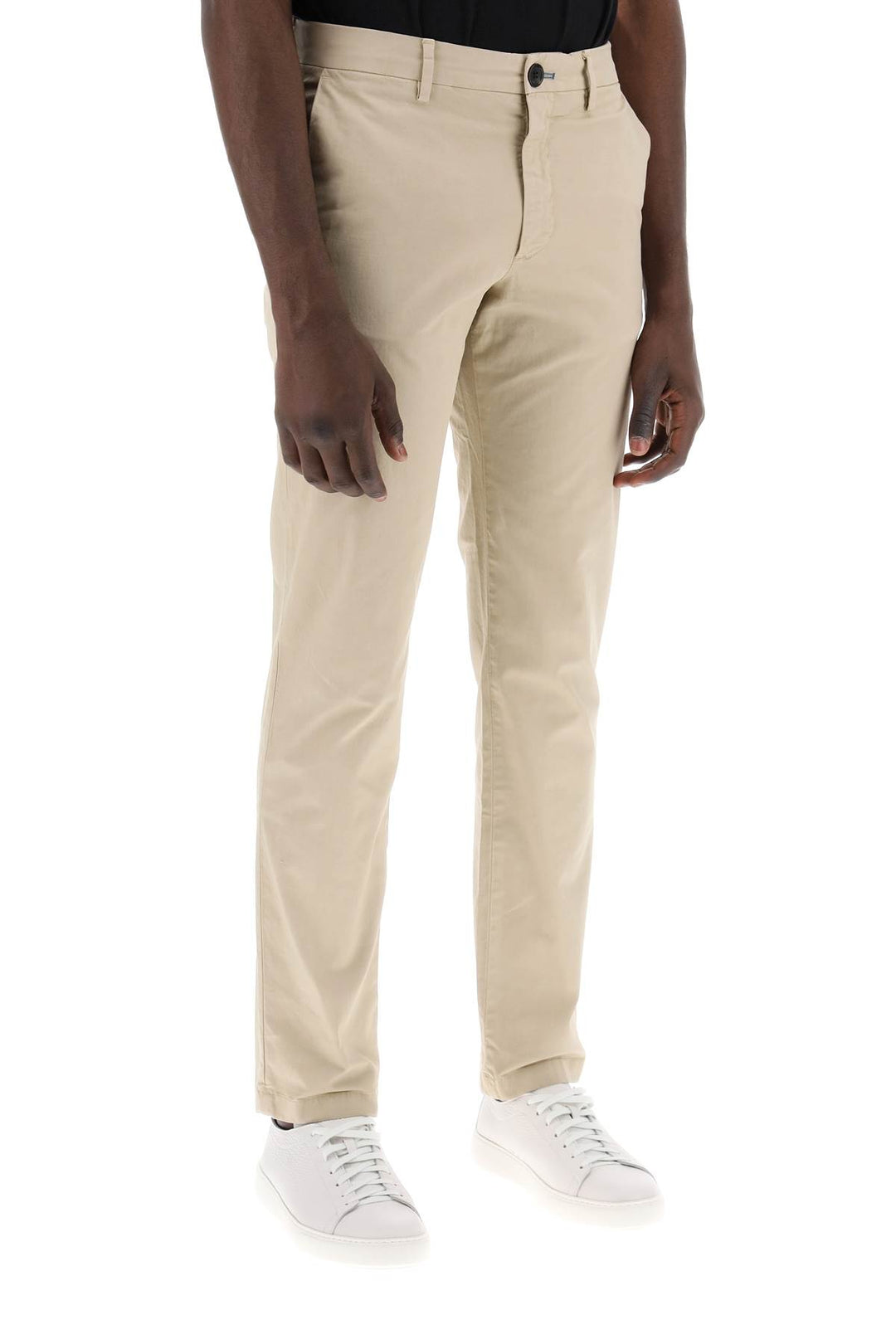 Pantaloni Chino In Cotone Stretch