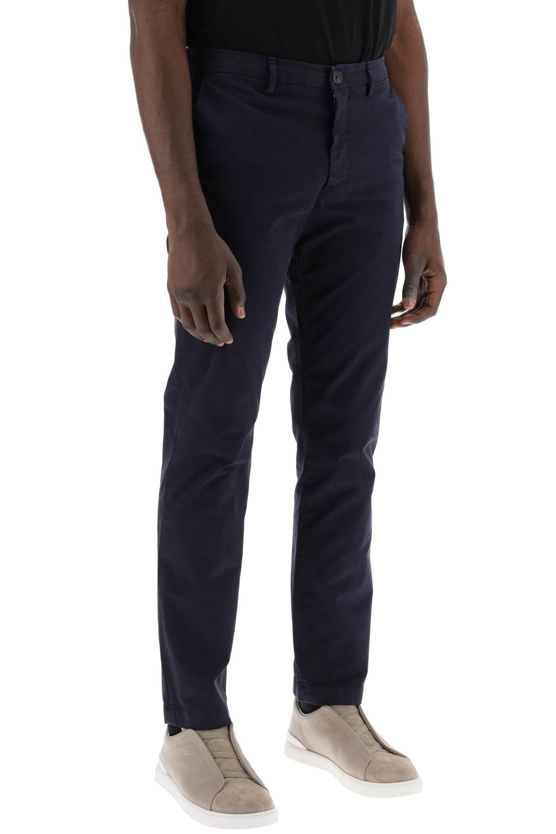 Pantaloni Chino In Cotone Stretch