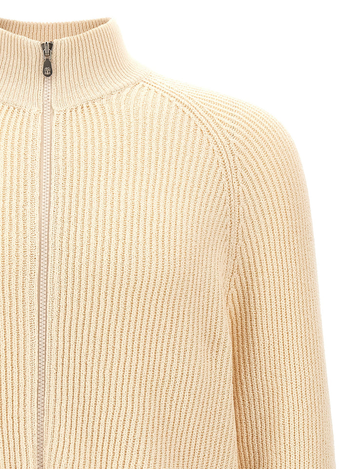 Ribbed Cardigan Sweater, Cardigans White