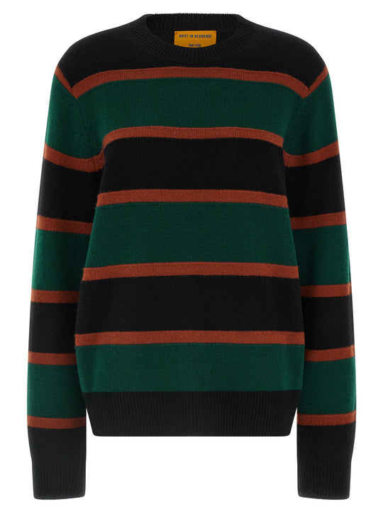 Stripe Crew Sweaters And Cardigans Multicolor