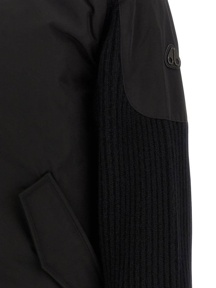 Moose Knuckles Magnus Knit Hybrid Puffer Jackets - Black | a1fce503267f9fc6b99c441d9f2847ed60359f4b