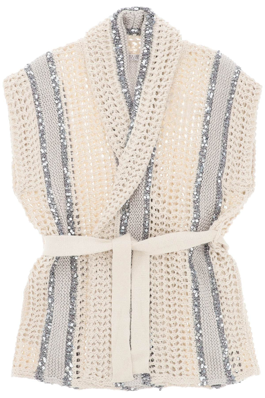 Cardigan Dazzling Stripe Con Paillettes