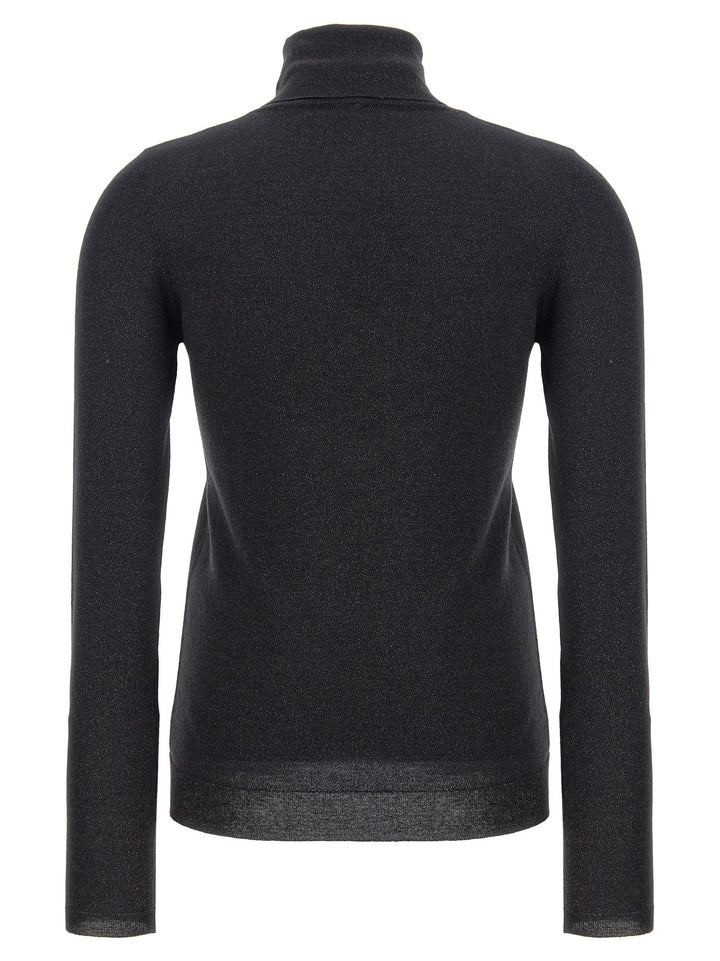 Lurex Turtleneck Sweater, Cardigans Black