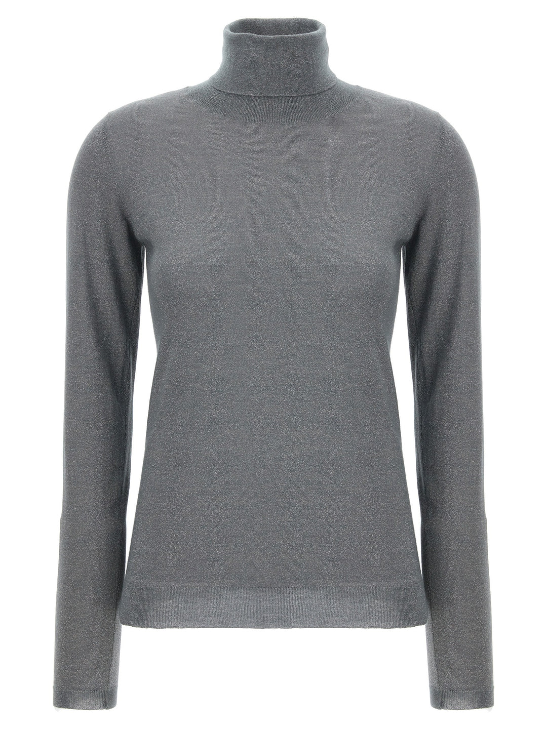 Lurex Turtleneck Sweater, Cardigans Gray