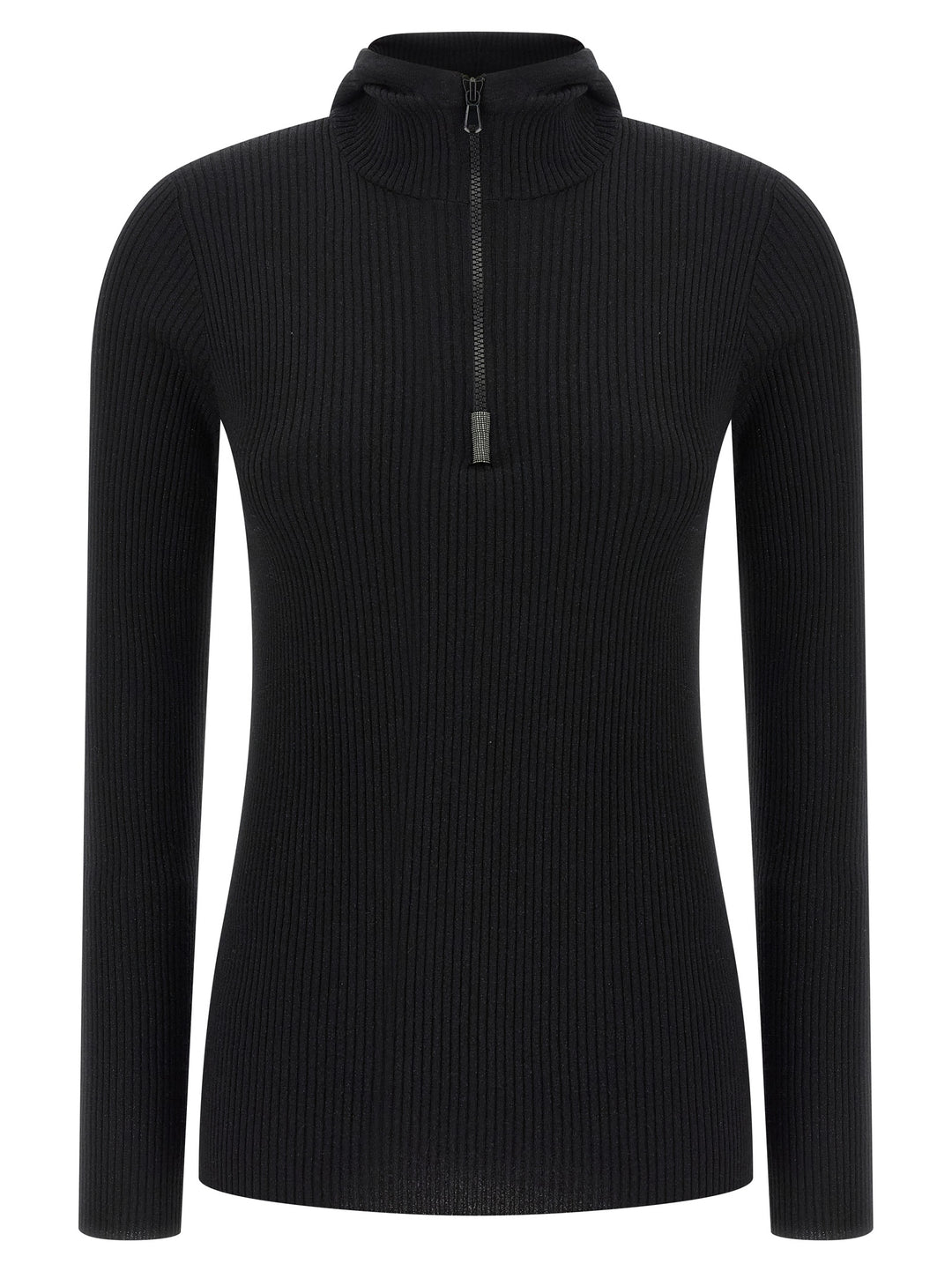 Brunello Cucinelli Monile Hooded Sweater Sweaters and Cardigans - Black | e964ba222ab774b059847588dacc74b873309176