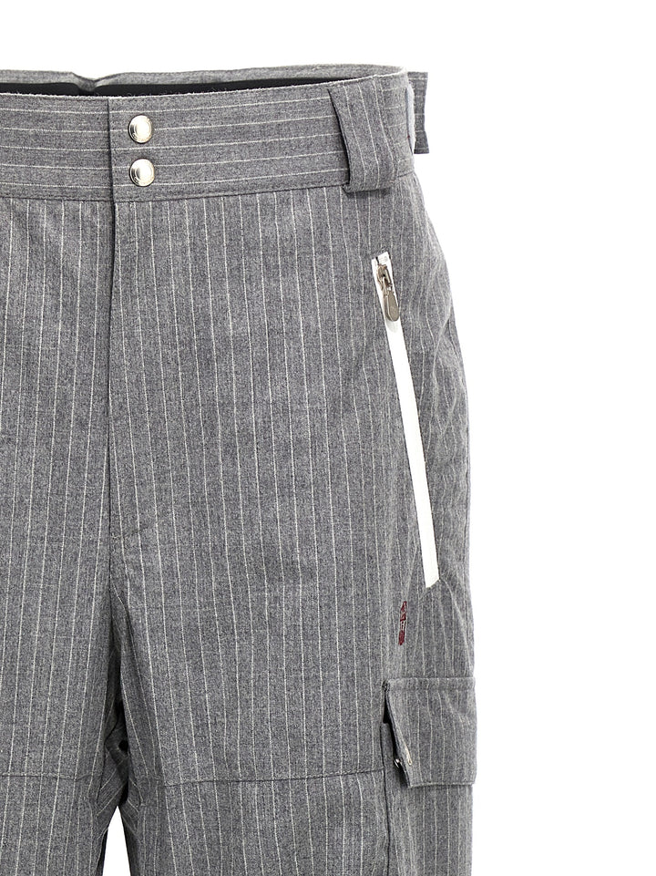 Pinstripe Pants Gray