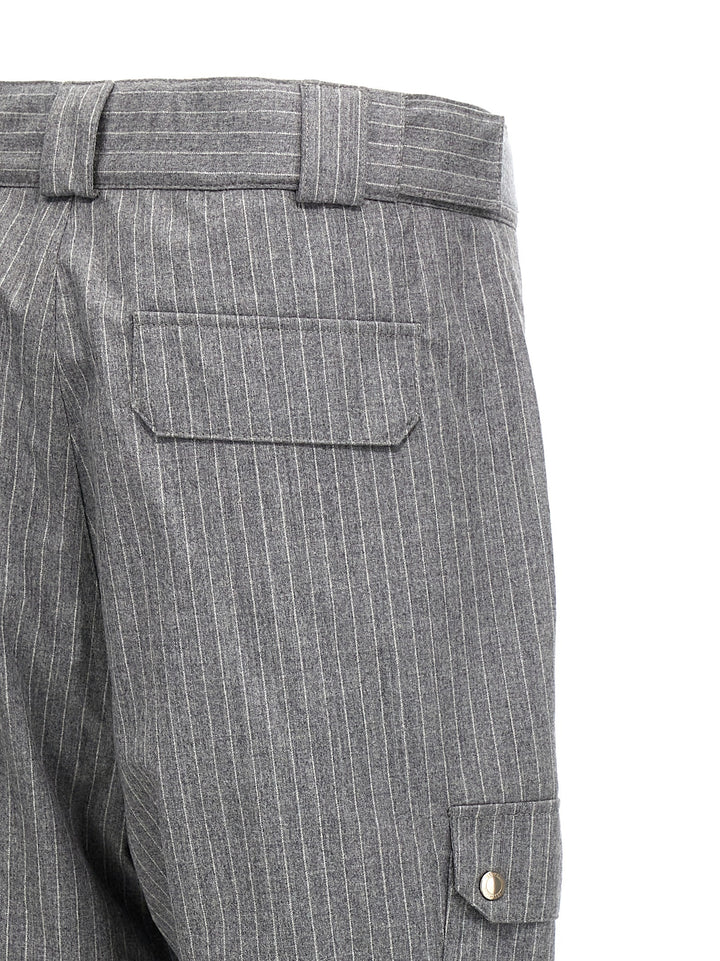 Pinstripe Pants Gray