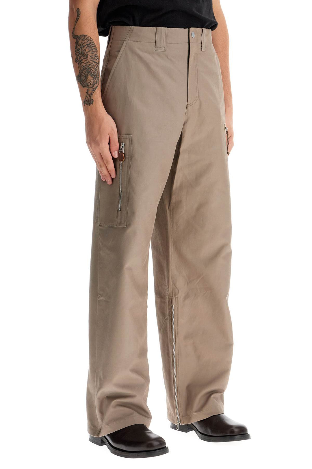 Pantaloni Tactical Cargo In Cotone Viscosa