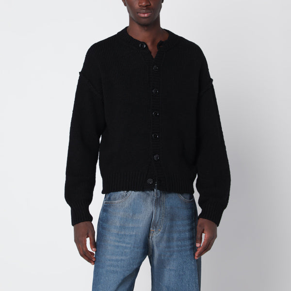 Black Pitch Wool Cardigan