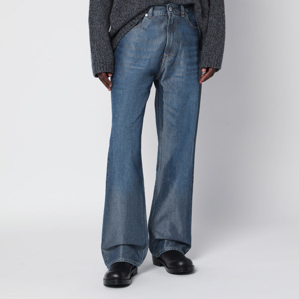 Third Cut Electric Blue Washed Jeans