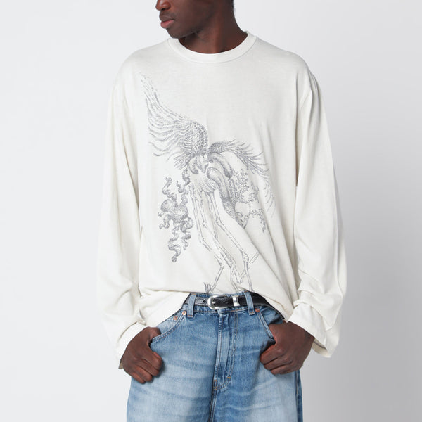 Box Long-Sleeved Cotton T-Shirt