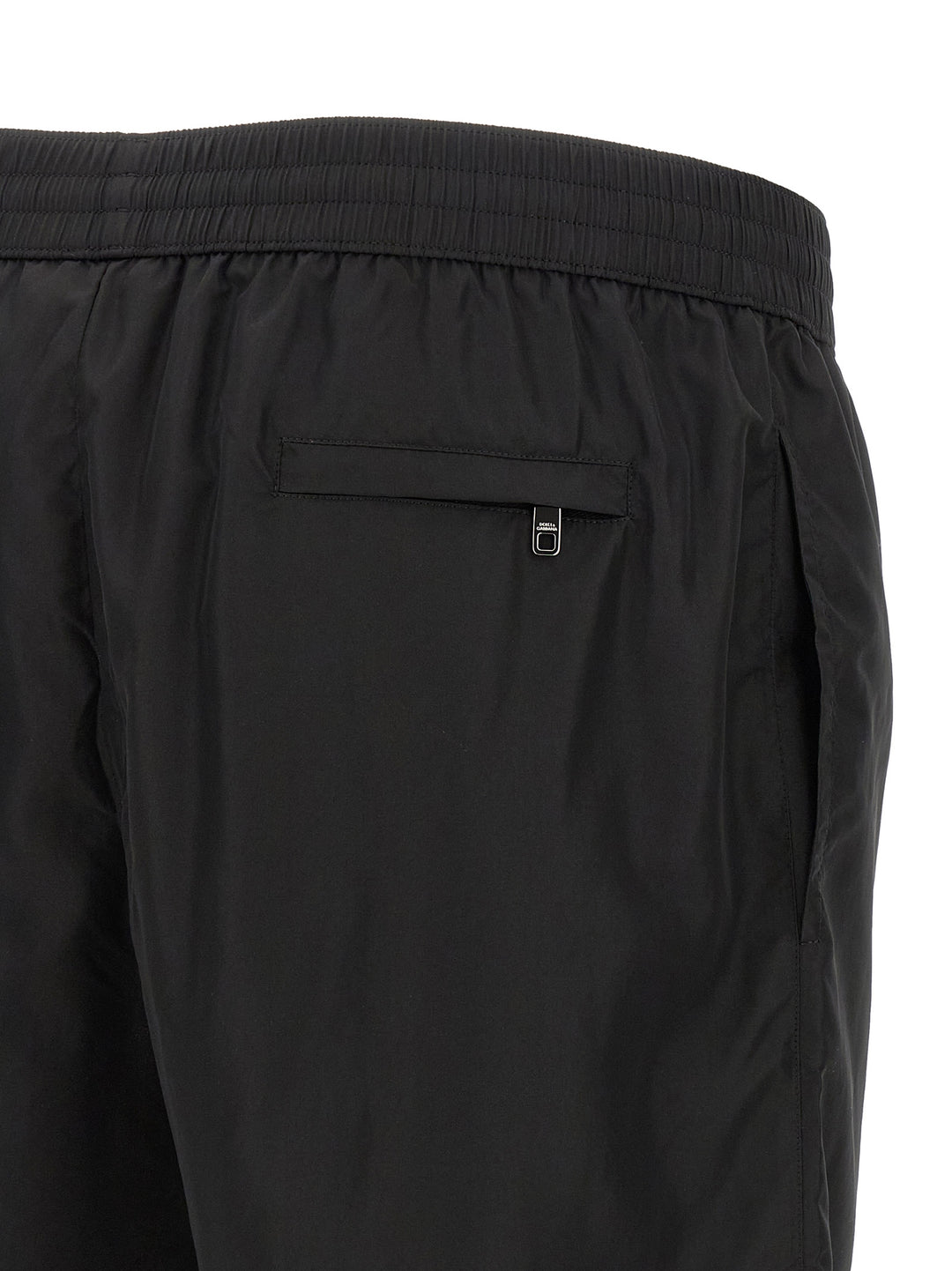 Dolce & Gabbana Logo Plaque Swimsuit Beachwear - Black | db866e398fcc524627488c10057c1578f11f6d89