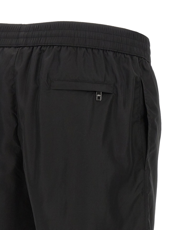 Dolce & Gabbana Logo Plaque Swimsuit Beachwear - Black | db866e398fcc524627488c10057c1578f11f6d89