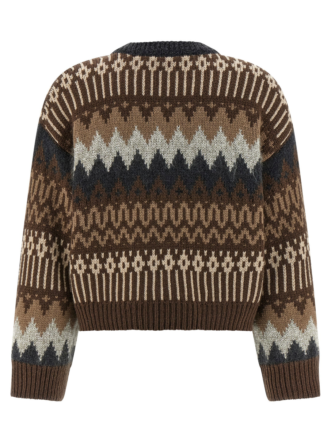 Brunello Cucinelli Sequin And Cashmere Sweater Sweaters and Cardigans - Brown | b7d4424422b158131a13a1fc1685af26e6ef9ebe