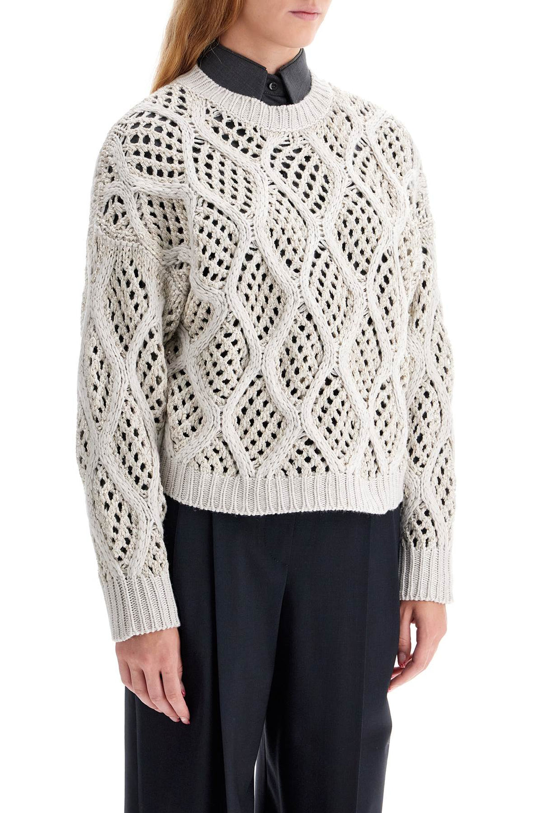 Pullover Dazzling Net & Cable