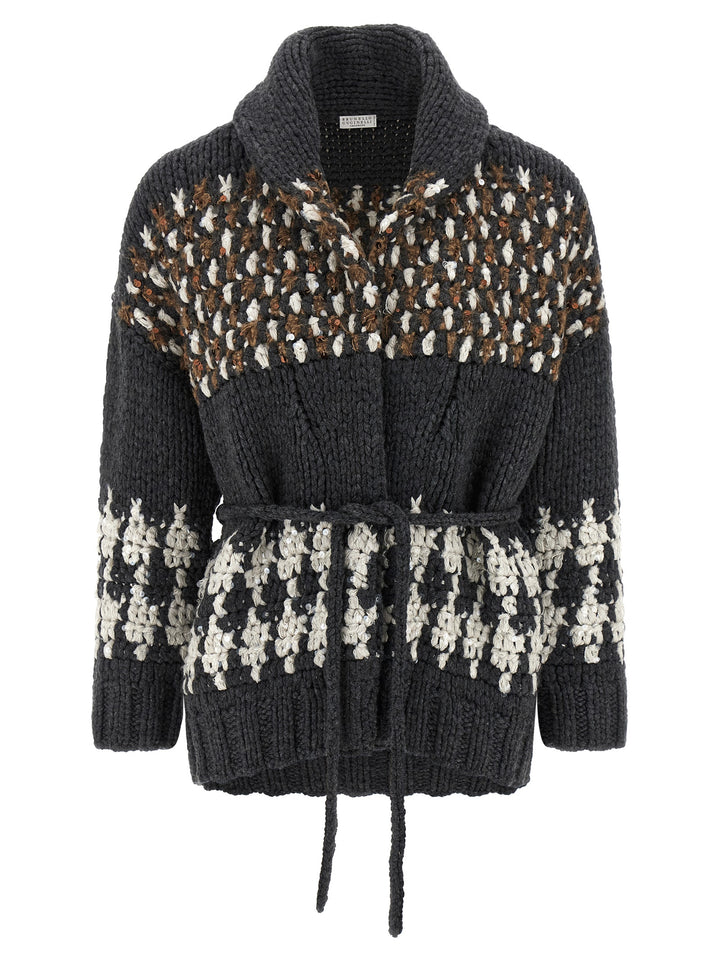 Brunello Cucinelli Knit Cardigan Sweaters and Cardigans - Multicolor | 0da87322dfbabff3f2129452c1584e87bda89e3d