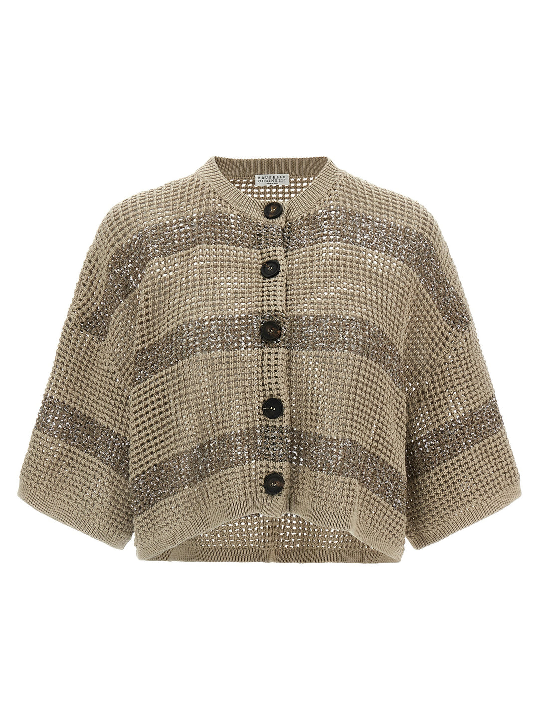 Brunello Cucinelli Dazzling Stripes Sweaters and Cardigans - Beige | ab41068b7f2ed2fa36c53049f4866bcfc55734f8