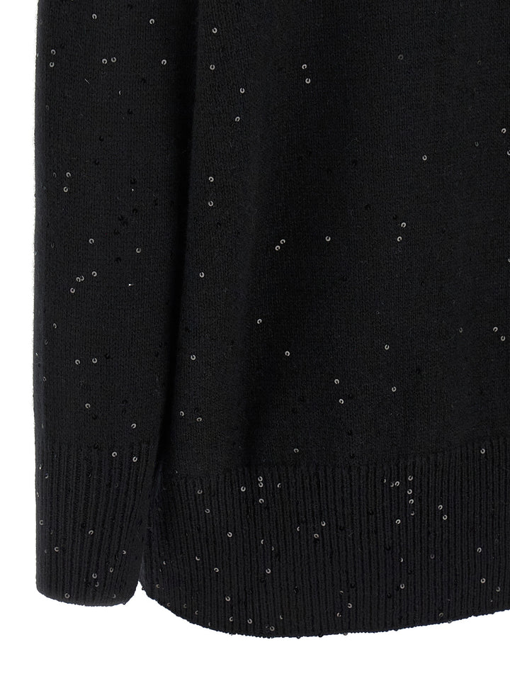 Brunello Cucinelli Sequin Sweater Sweaters and Cardigans - Black | a615b0dfffc0f390d32d8a75524a386c29ecd714