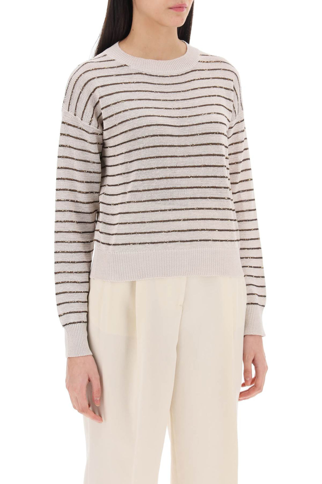 Dazzling Stripes Cotton Sweater