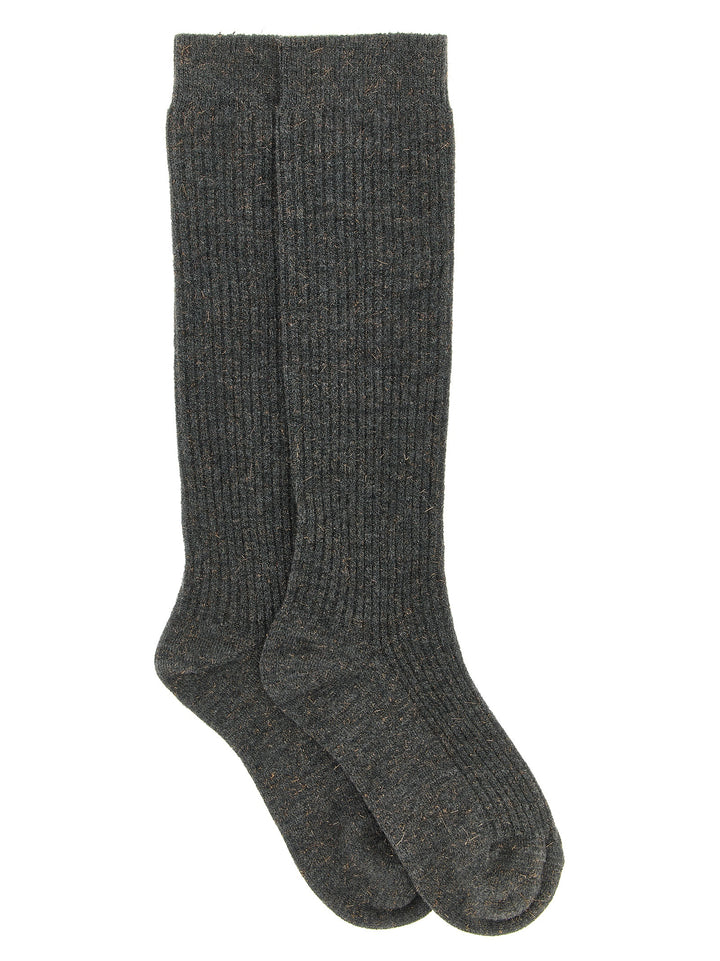 Brunello Cucinelli Sparkling Socks - Gray | 84fa6029a33266df065cd3360ef078dca2a38530